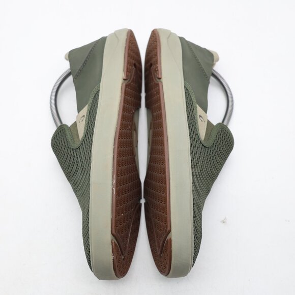 Olukai Lae'Ahi Mesh Green Textile Comfort Shoe Men's US Size 9 Casual Slip On - Picture 8 of 9